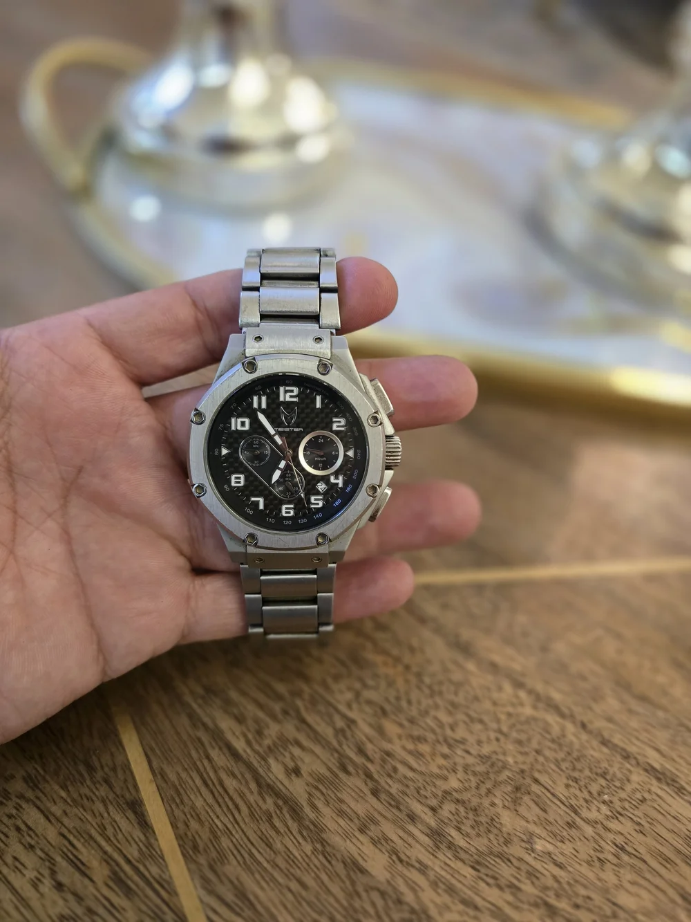 Meister Ambassador Japan Movement Chronograph with Black Dial Stainless Steel